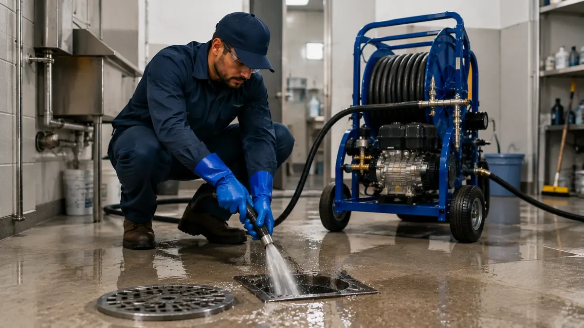 Floor Drain Hydro Jet Cleaning in Baldwin Park