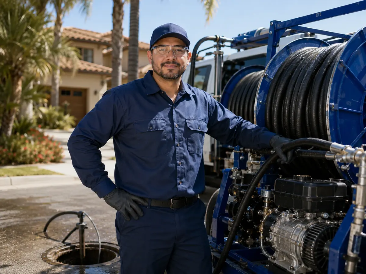Hydro jet sewer cleaning in Baldwin Park