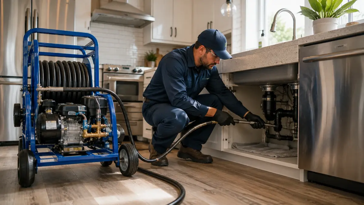 Kitchen Drain Hydro Jetting in Baldwin Park