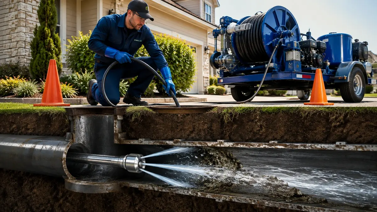 Main Sewer Line Hydro Jet Cleaning in Baldwin Park